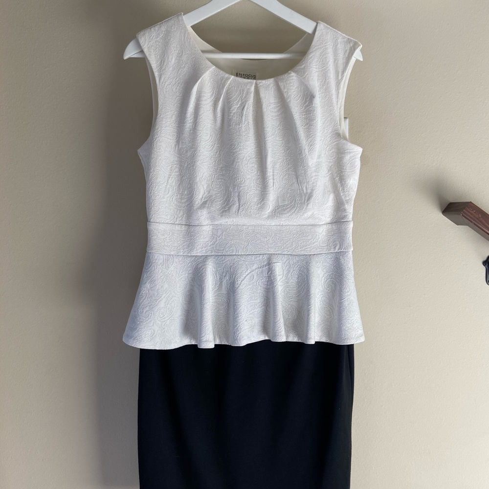 Black & white midi dress